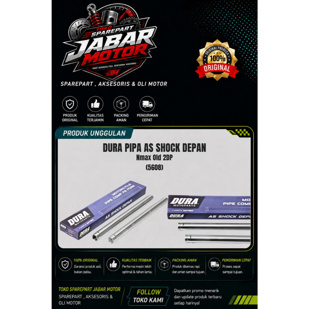 AS SHOCKBREAKER SHOK AS DEPAN DURA NMAX OLD 2DP DURA BY DAYTONA ORIGINAL (5608)