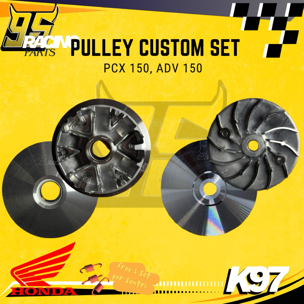 PULLEY RACING PCX,RUMAH ROLLER PCX,PULLEY CUSTOM PCX K97,PULLEY RACING PCX/ADV150 PULLEY CUSTOM SET 