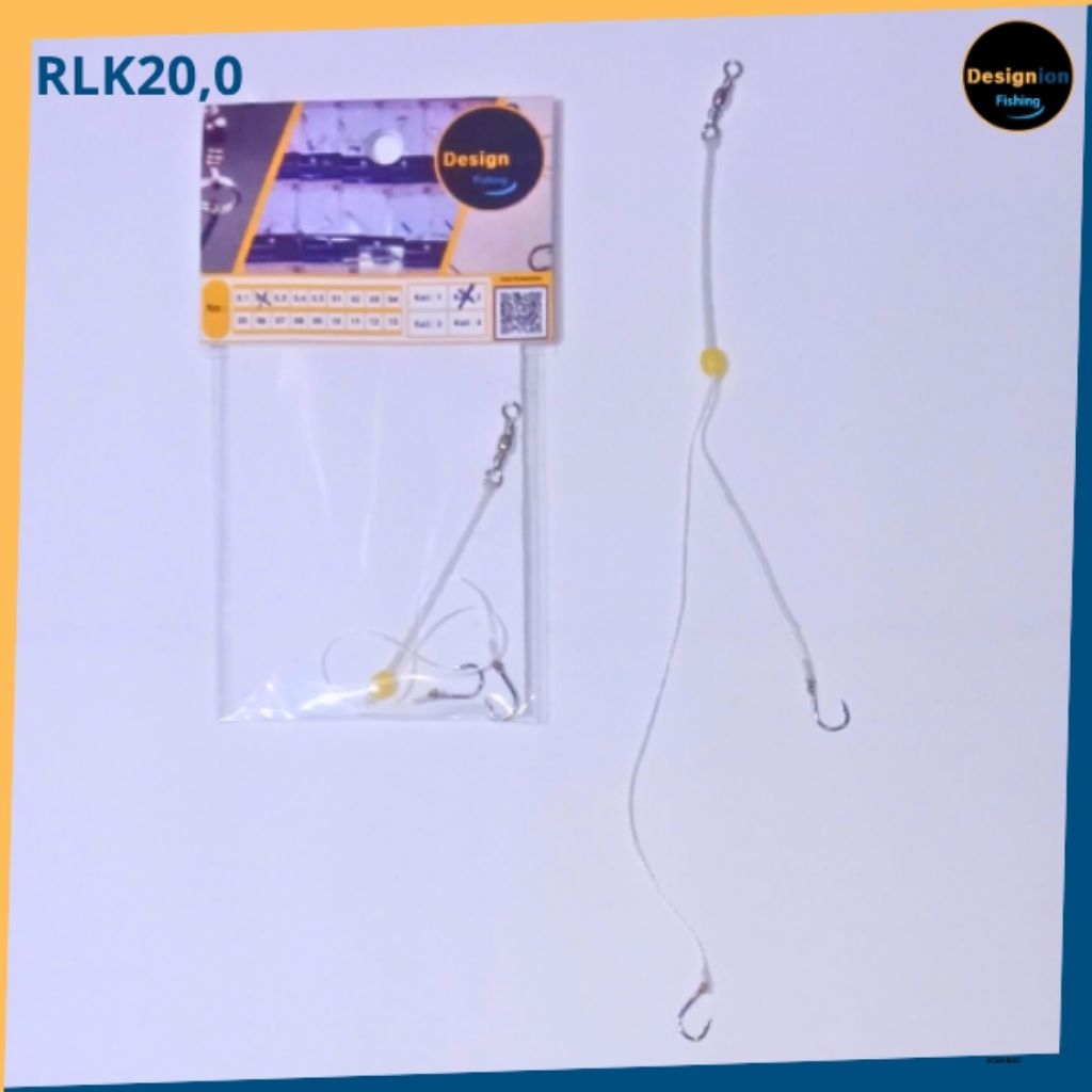 DESIGNION Rangkaian Ikan Kail Kecil Tipe (RLK20,0 ) No:0,1/0,2/0,3/0,4/0,5/1/2/3/4/5 Umpan Pancing