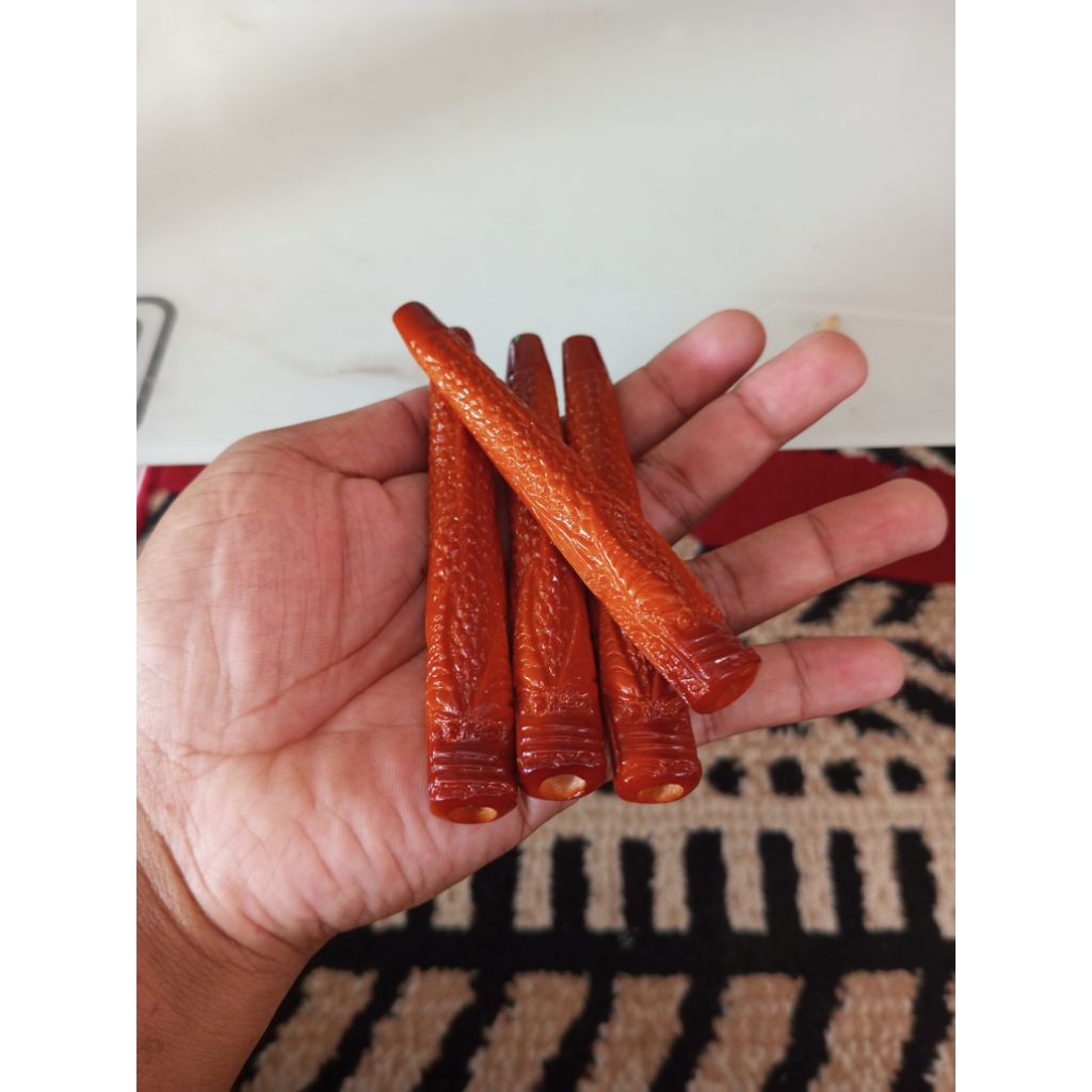 pipa once pipa semi ukir pipih lawasan panjang 12 sampai 13