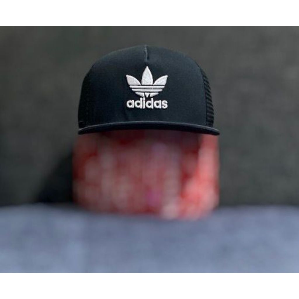 Topi Adidas Originals Trefoil Trucker Cap Black Original - Second