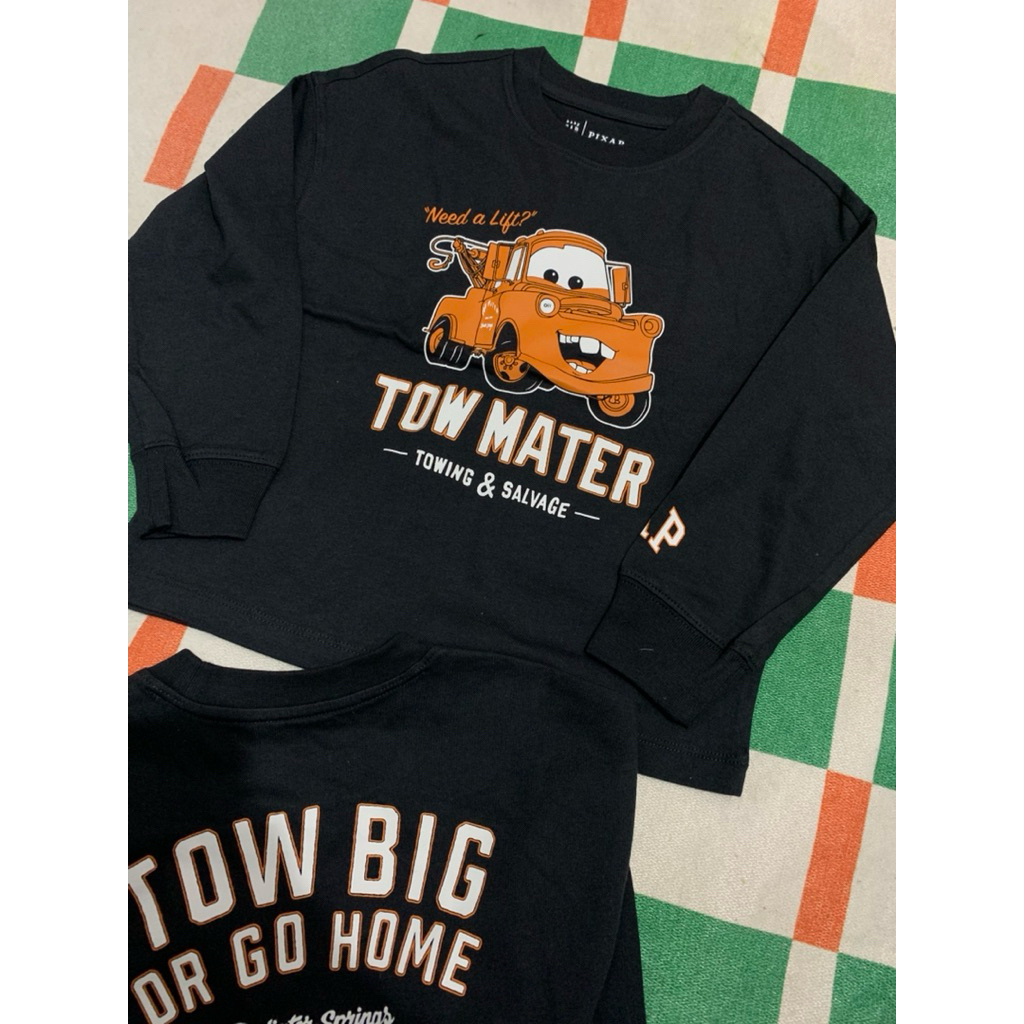 NEW TSHIRT T SHIRT KAOS LONG SLEEVE TANGAN PANJANG BABY ANAK UNISEX GAP PIXAR MCQUEEN MOBIL CARS ORI