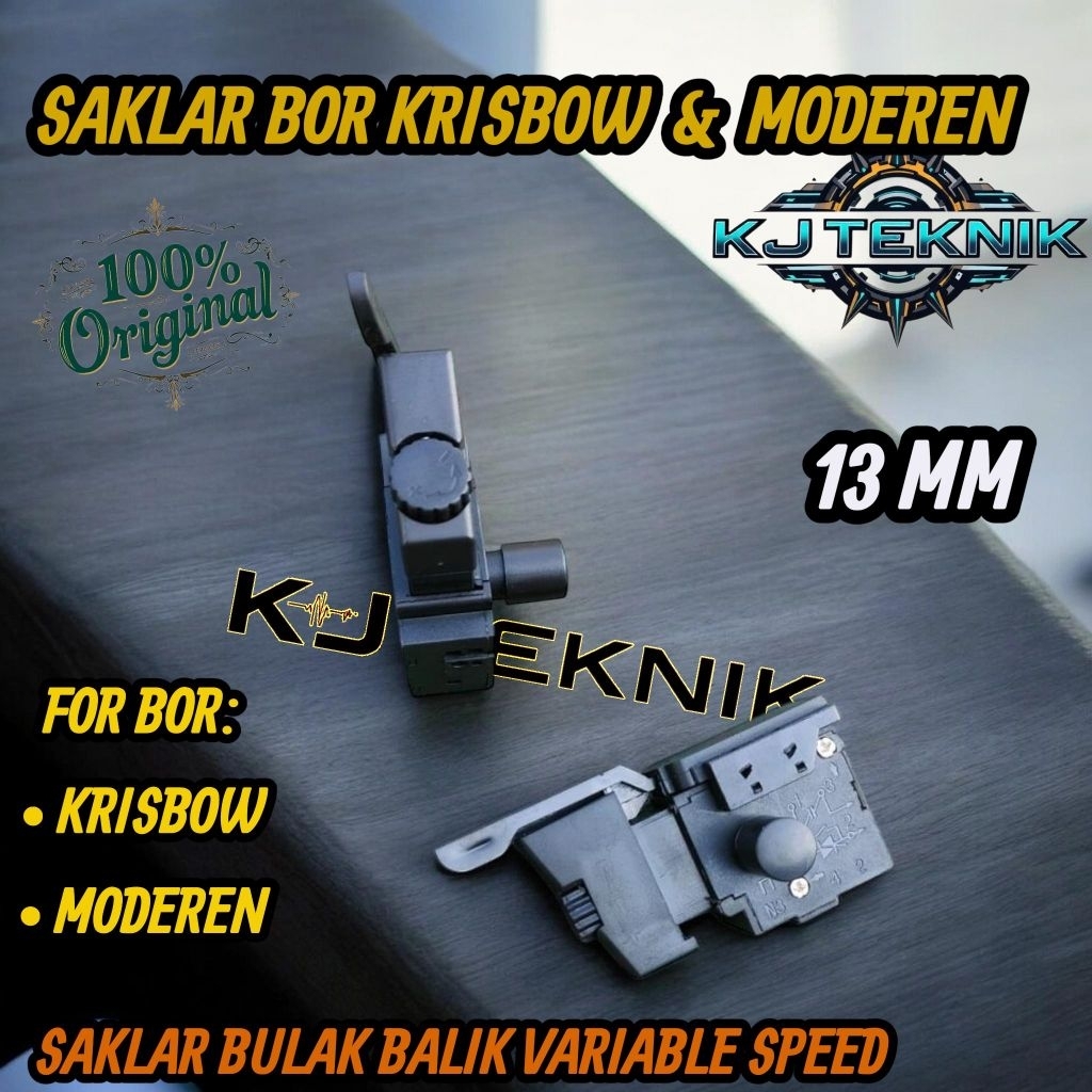 Saklar Bor Krisbow & Moderen 13mm / Saklar Bor Bulak balik Moderen 13mm Model Sayap