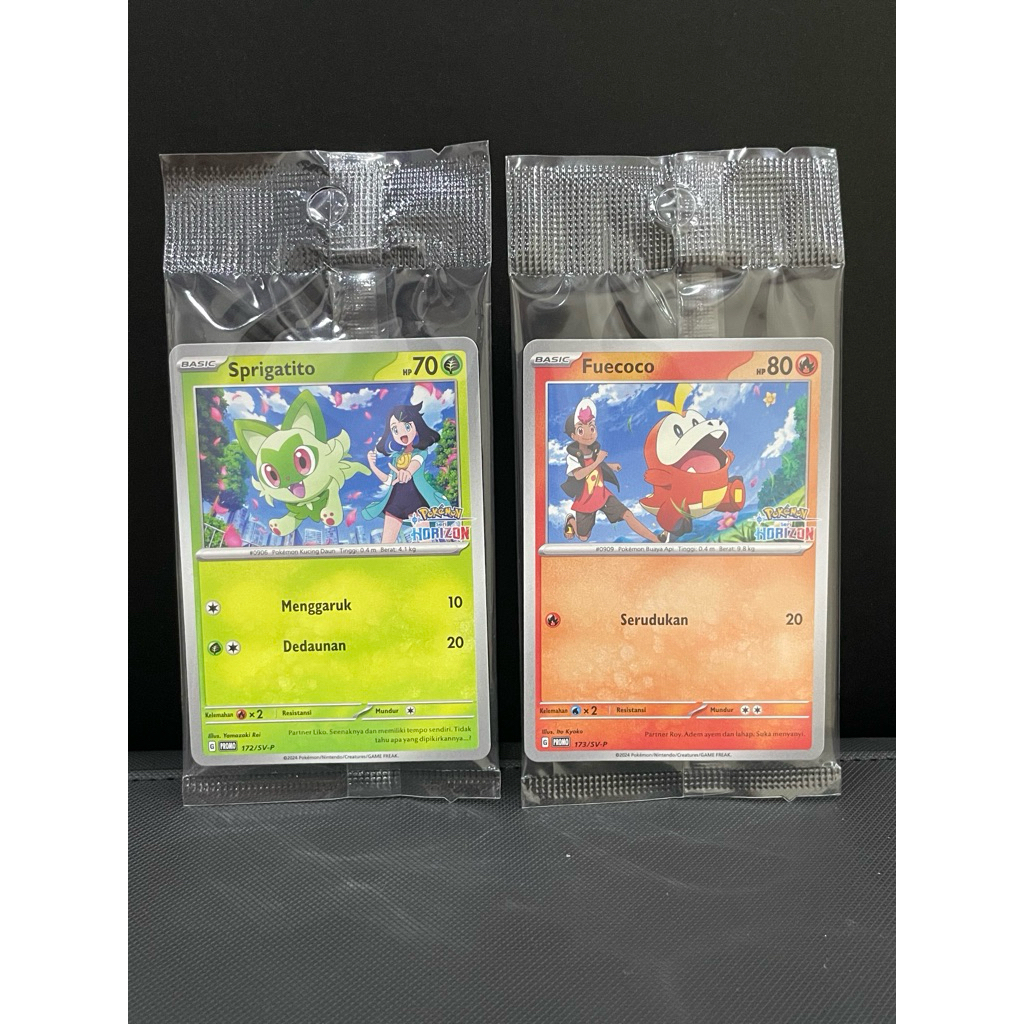 Kartu Pokemon Promo Horizon Fuecoco dan Sprigatito Sealed