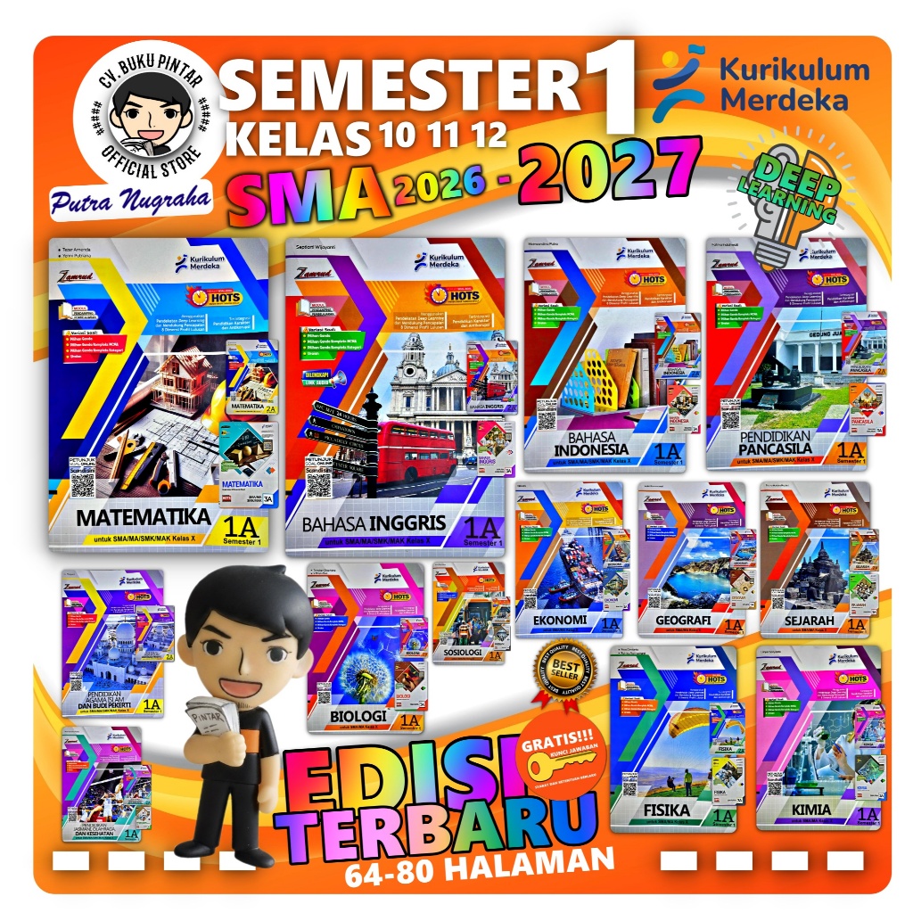 BUKU LKS SMA KELAS 10 11 12 SEMESTER 1 Deep Learning KURIKULUM MERDEKA | Zamrud PUTRA NUGRAHA | MATE