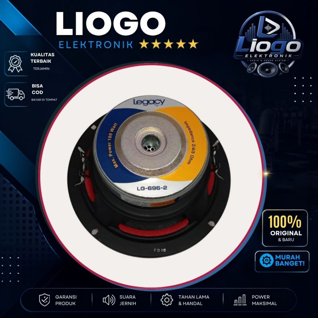 Speaker Legacy 6 Inch Legacy LG 696 2 Subwoofer 6 Inch Legacy 696 Double Coil Audio Subwoofer Mobil