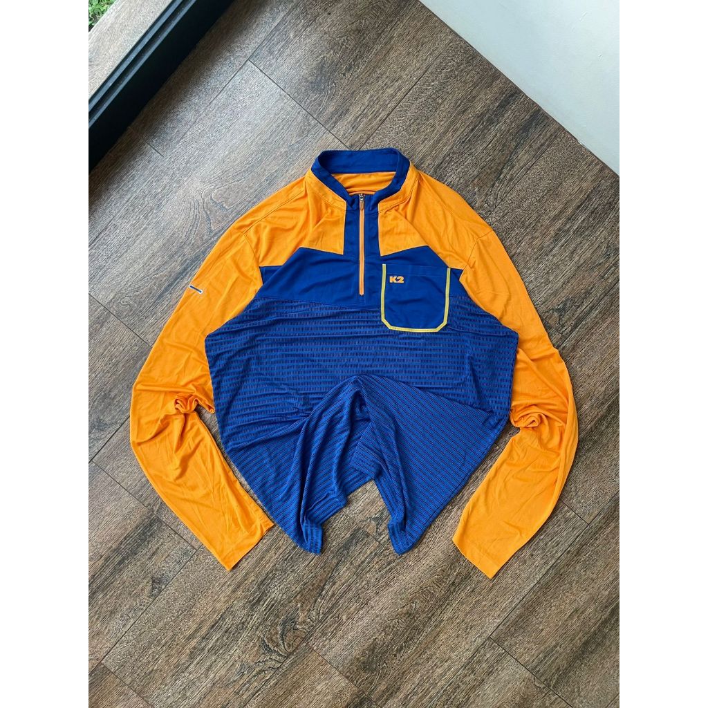 BaseLayer Big Size Long Sleeve K2 Blue & Orange Original