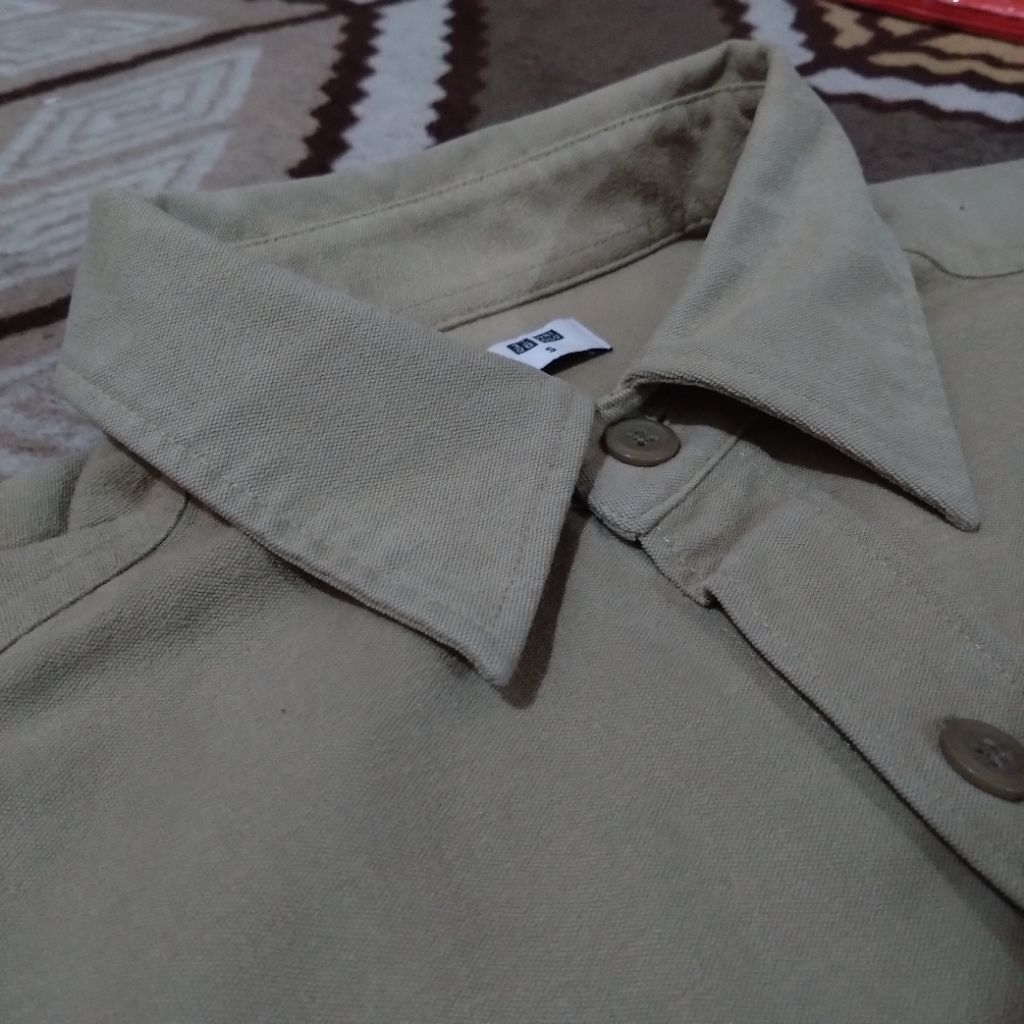 Uniqlo Work Chore Kemeja Outer Jacket/Jaket Coklat Beige/Brown Khaki Small (S) II