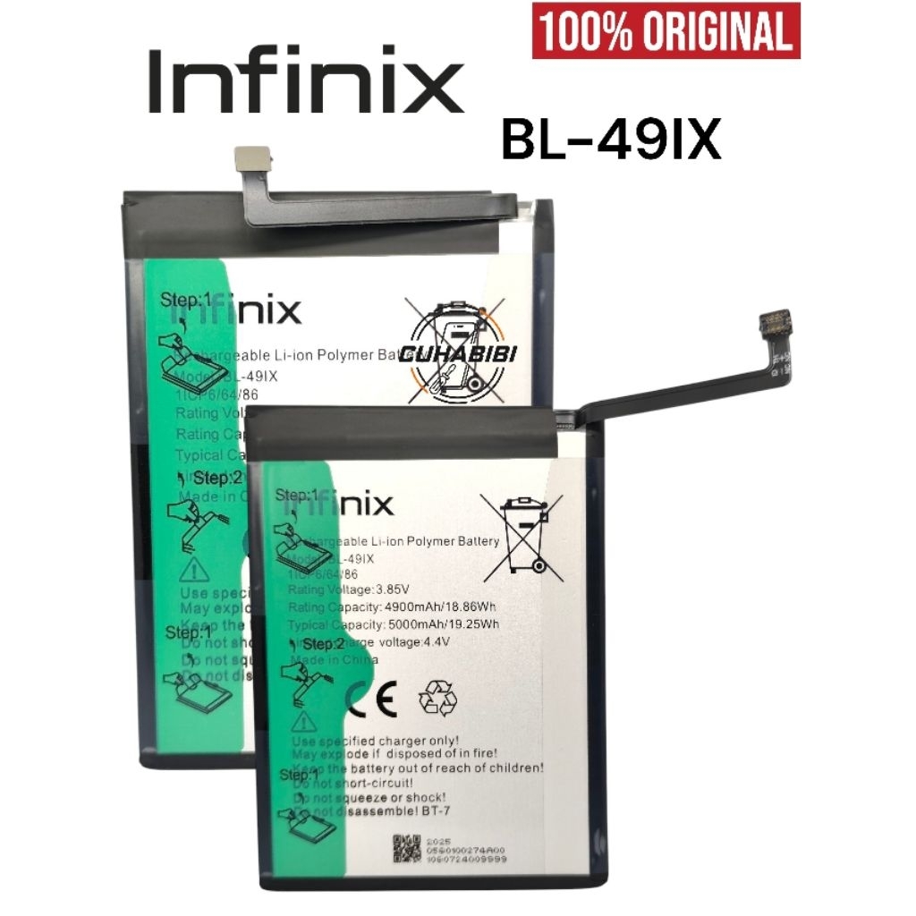 Baterai infinix Smart HD 2021 5000mAh Battery Infinix X612B Battery infinix BL-49IX 5000mAh