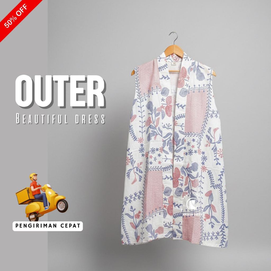 Outer Batik perempuan - bolero style perempuan muslim syar'i - outer rekomendasi
