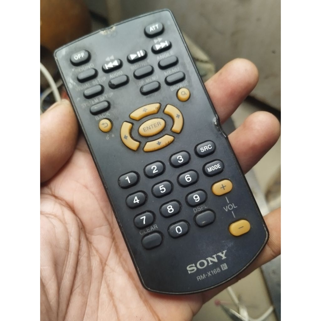 remot audio mobil double din sony  rm-x168 original bekas