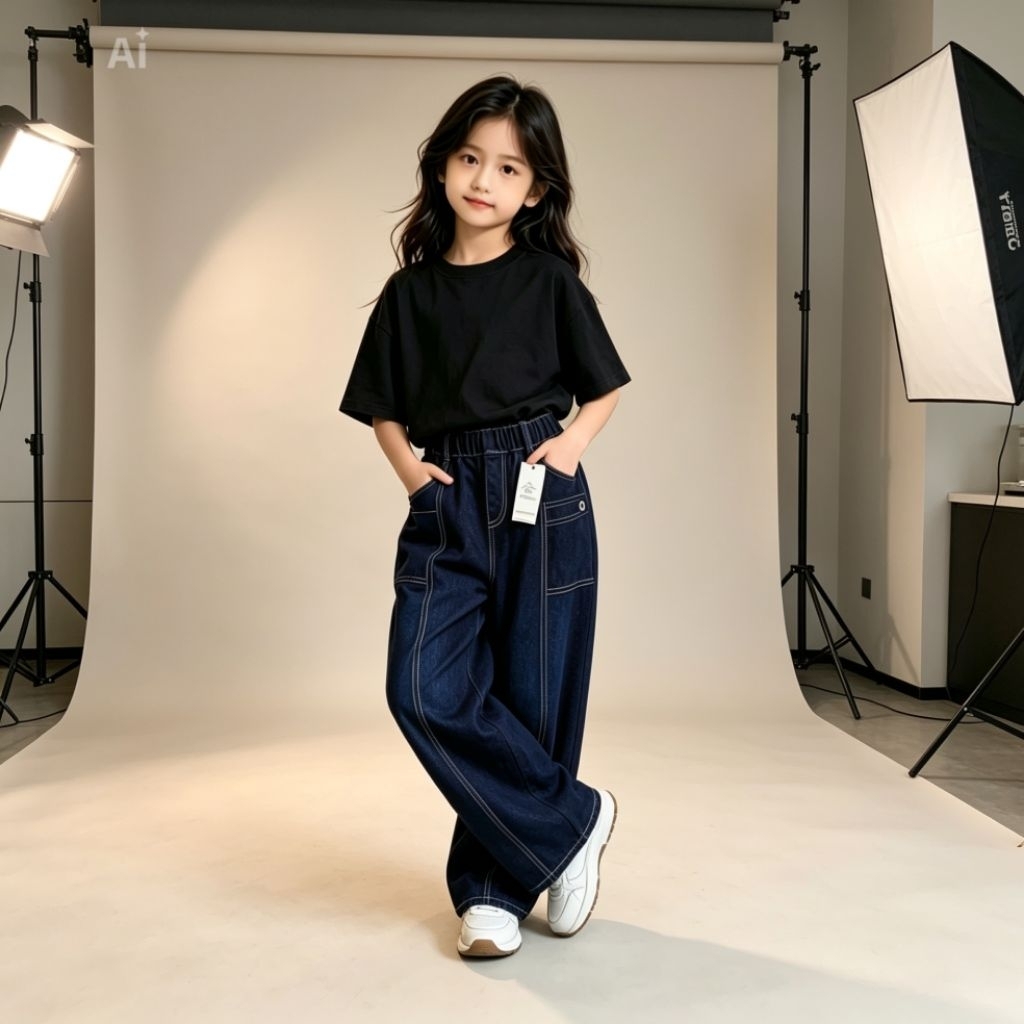 celana kulot anak cewek /celana jeans anak perempuan l celana skena cewek l  celana skena anak perem