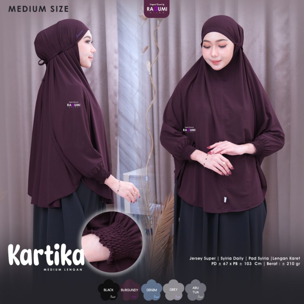KARTIKA MEDIUM LENGAN HIJAB ORI RAQUMI HIJAB