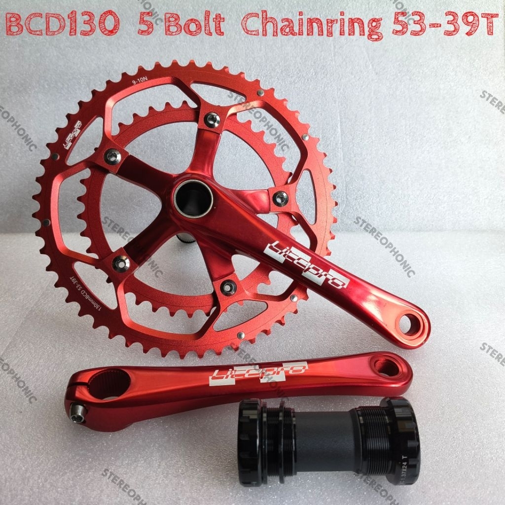 NEW ORIGINAL Crank LITEPRO Bendera Hollowtech 2 Crankset LITEPRO Hollowtech dual chainring 53-39T in