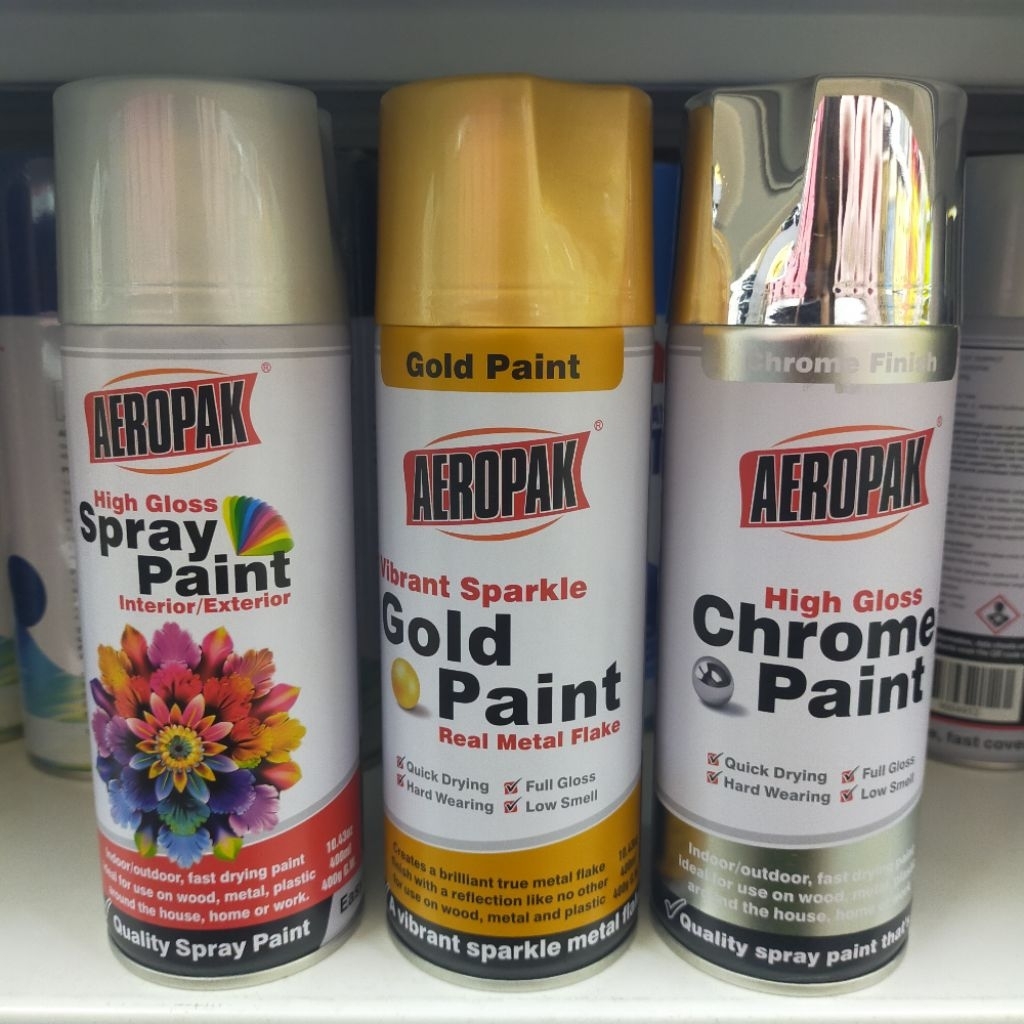 Pilox/Cat Semprot AEROPAK Gold Chrome - 400ml