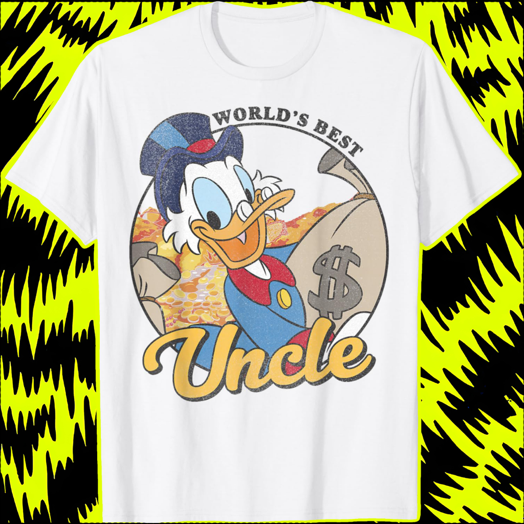 Makeyoushine X Generasi90 Kaos DuckTales Scrooge McDuck World's Best Uncle T-Shirt – Baju Vintage 90