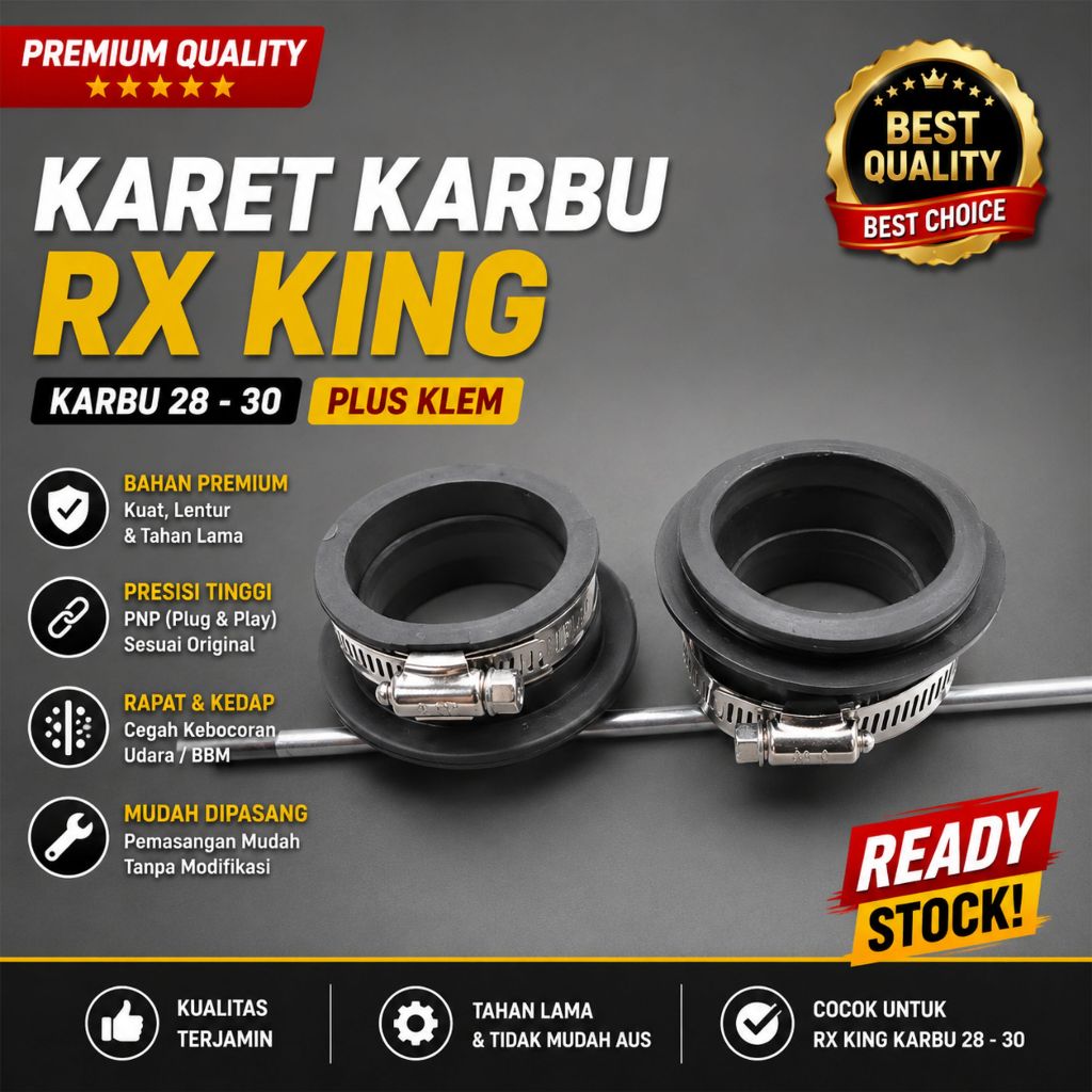 karet karbu rx king karbu 28 30 plus klem