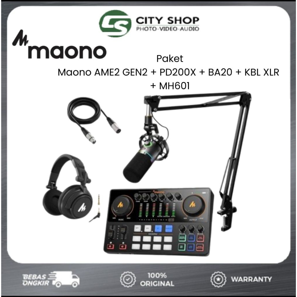 Maono AME2 GEN2 Maonocaster Live Streaming & Portable Podcast Console, Soundcard AME2 GEN2