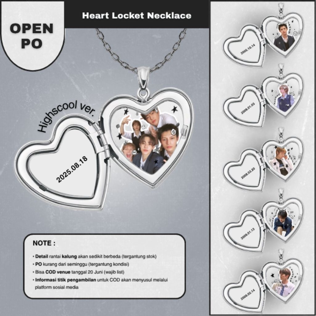 [Pre-Order] Heart Locket Necklace CORTIS Highschool ver.