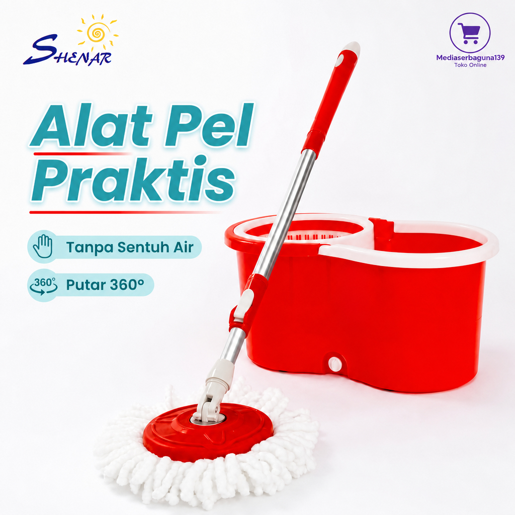 Alat Pel Lantai Peras Otomatis Pel Putar Otomatis Pel Lantai Pembersih Lantai Peraktis