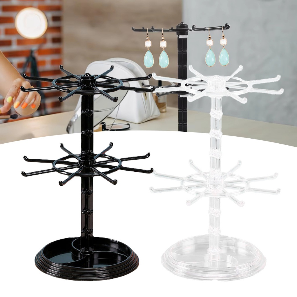 2 susun Rak Display putar Rak display aksesoris putar Rak display putar kecil Rak display putar mini