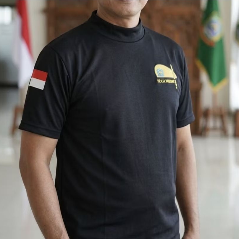Kaos satpol pp Hitam kerah tinggi Pol PP