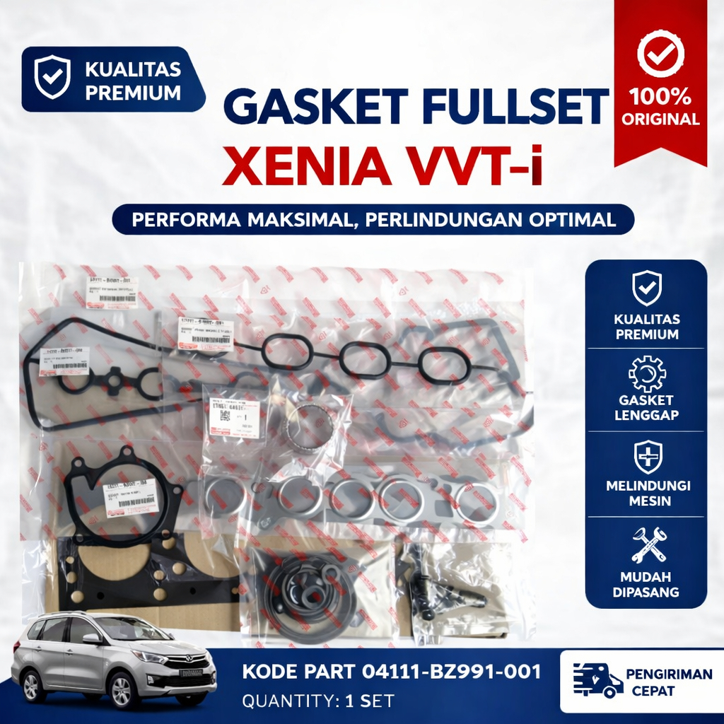 Gasket Full Set Engine Overhaul Avanza Xenia - Daihatsu Genuine (04111-BZ991-001)
