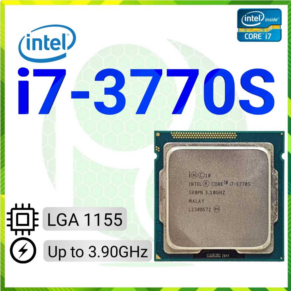 i7 3770S up to 3.90GHz - Intel Processor 1155 i7 3770s Mobo H61 H61M
