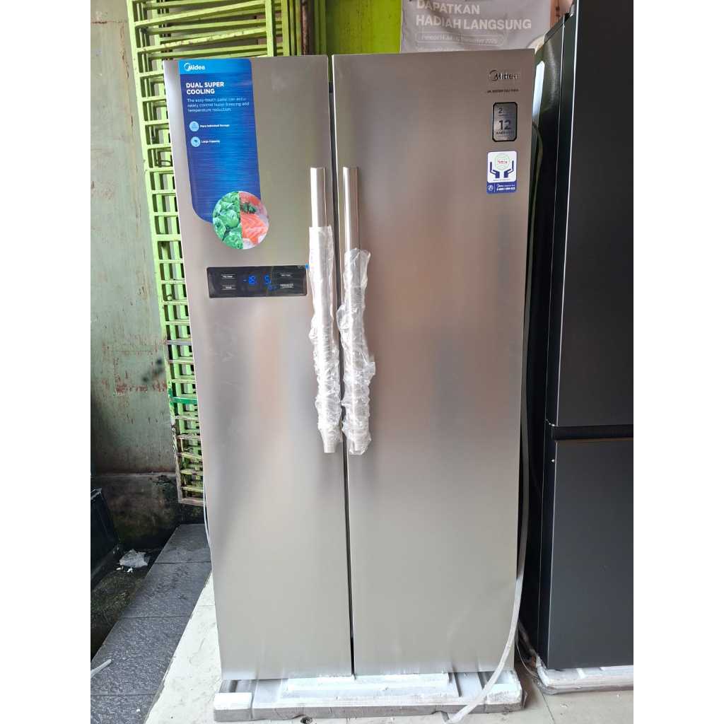 (unit eksdisplay) Kulkas Side By Side MIDEA HC-689WE