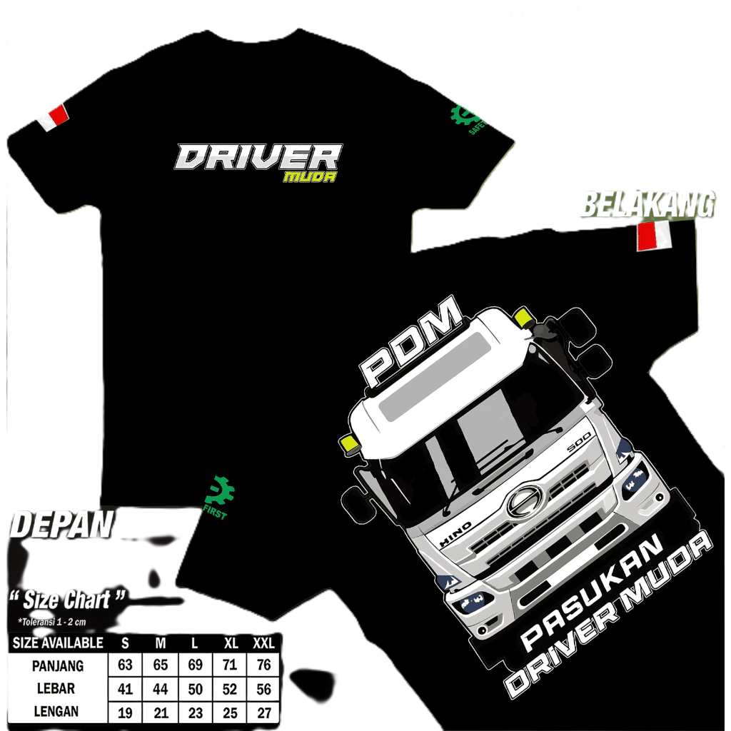 kaos Pasukan Driver Muda Pdm Hino 500 kaos Distro Pasukan Driver Muda Pdm Hino 500 Pria dan Wanita