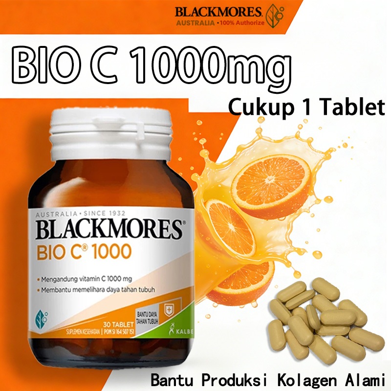 EXP05/2028 Vitamin C Blackmores Bio C 1000mg 30 Tabltes Suplemen nutrisi harian Dukungan imun