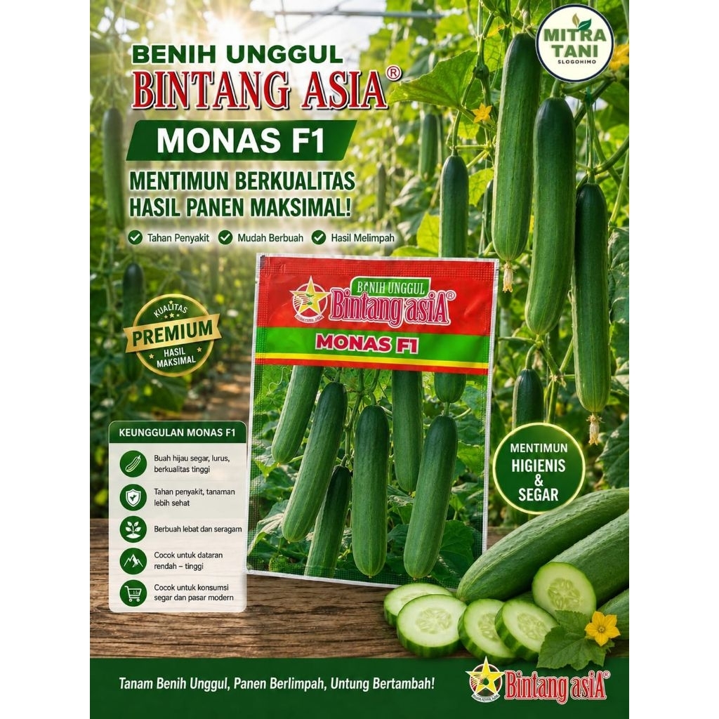 Benih Mentimun Monas F1 20gr