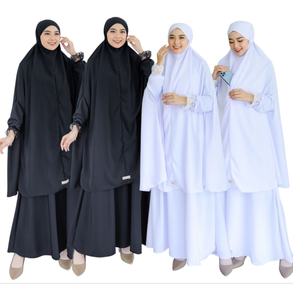 Elegance Hijab Khalifah Haji Umroh Gamis Iner Tanpa Lengan Set Jilbab Lengan Gamis Syari