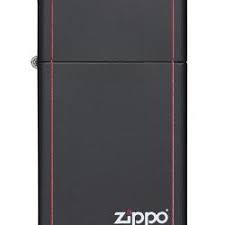 Korek Zippo Slim Black Red Border 1618Zb