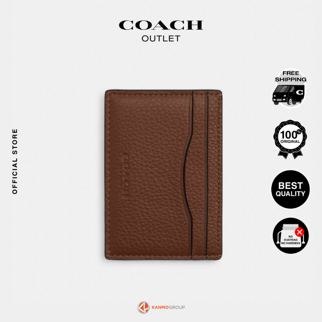 Coach Card Case With Money Clip - Dompet Kartu Pria