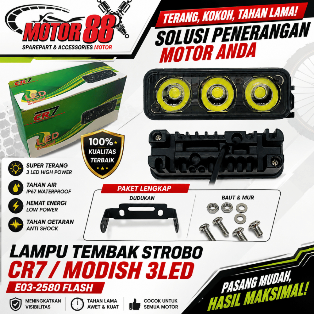 Lampu Tembak Strobo LED 2580 CR7