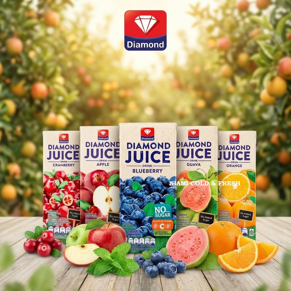 Diamond Juice UHT 200 Ml Jus Buah Rasa Cranberry | Apel | Blueberry | Jambu | Jeruk