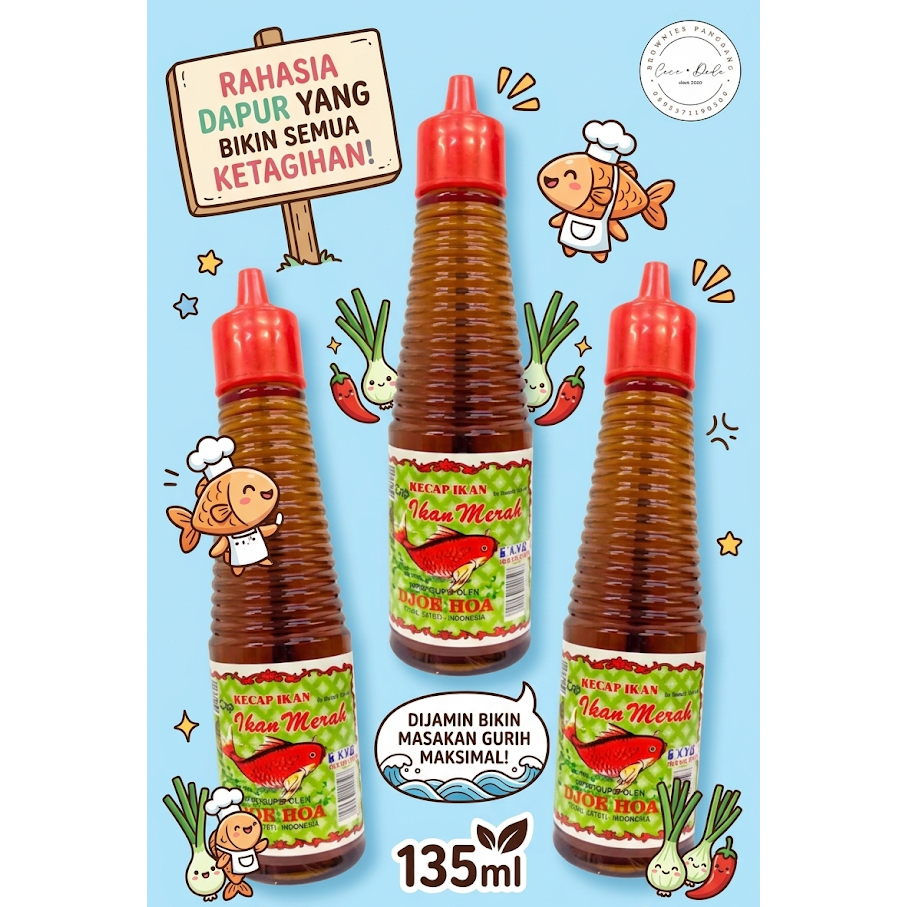 Kecap Ikan Djoe Hoa Kecap Ikan Cap Ikan Merah HALAL 135ml