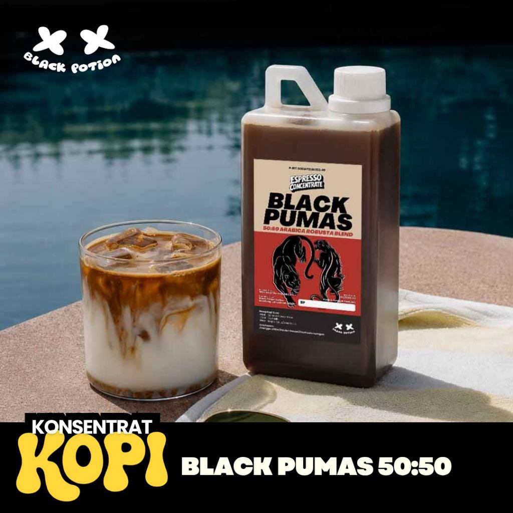 Espresso Cair Kopi Konsentrat Black Pumas Blend 50:50