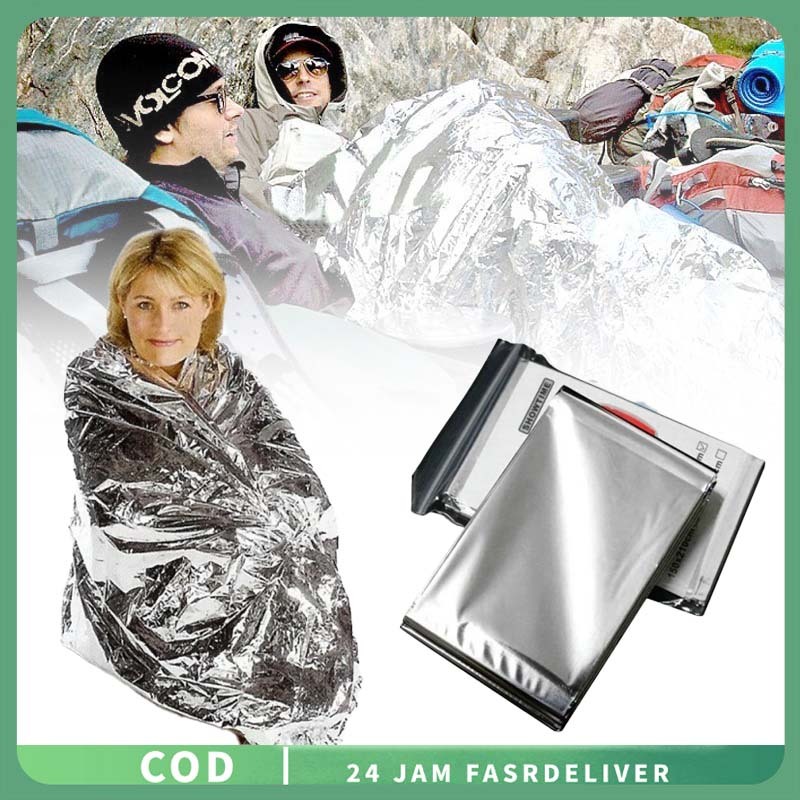 5pcs Blanket Emergency Gunung Portabel Selimut Emergency Blanket Sekali Emergency Blanket Thermal Um
