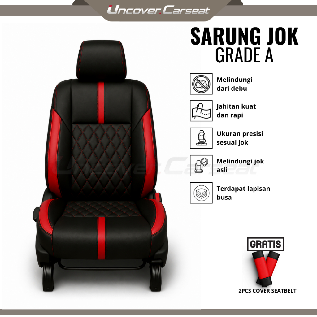 SARUNG JOK MOBIL BRIO RS 2022-2025 BAHAN OSCAR GRADE A CUSTOM MOTIF KUALITAS PREMIUM