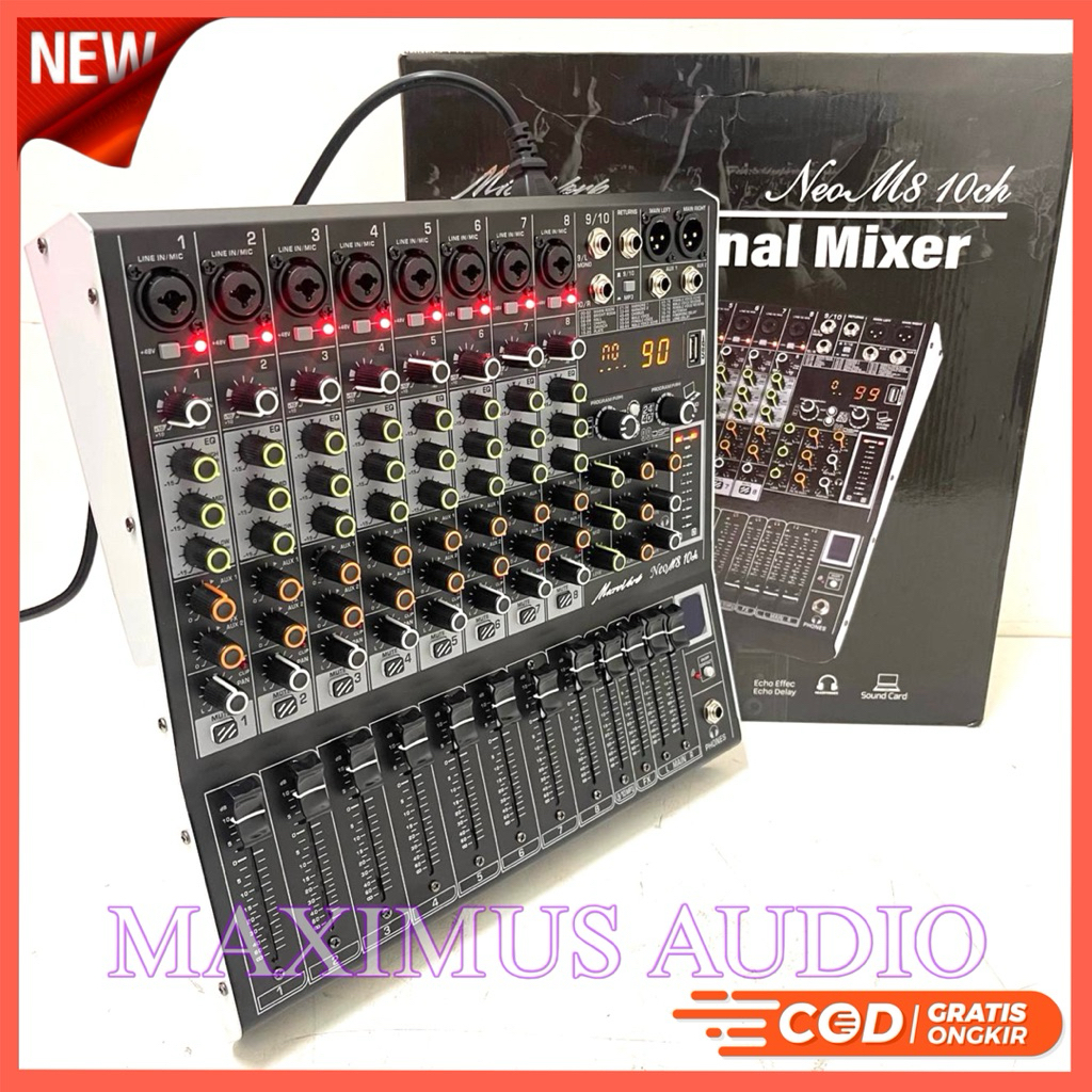 Promo Audio Mixer Audio Microverb Neo M8 8Channel Mixing 8 Neo m8 Bagus Murah neom8 ( Bisa COD ) 24b
