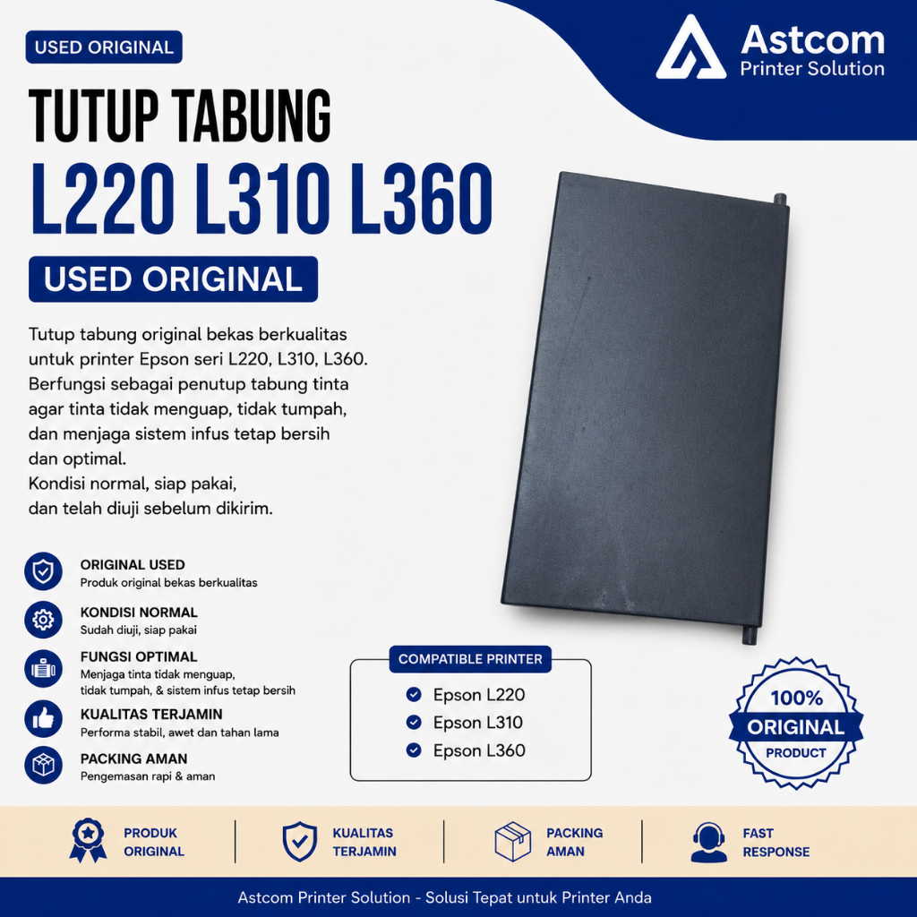 Tutup Box Tinta Epson L220 L310 L360 Used Original Tutup Tabung Tinta Epson