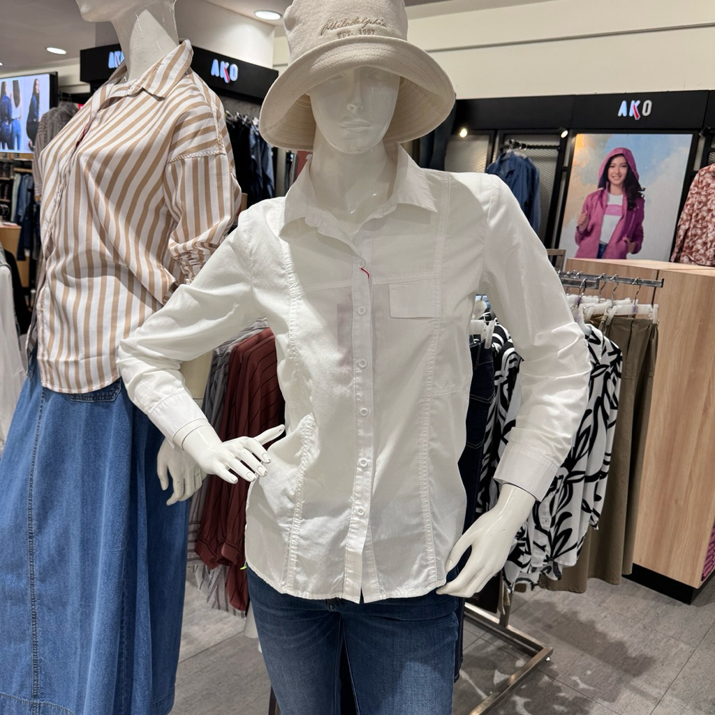 AKO - NEW Kemeja Blouse Putih Wanita (S-XXXL)