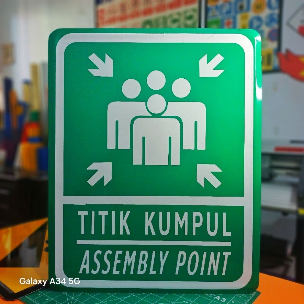 RAMBU ASSEMBLY POINT TITIK KUMPUL  ( Alumunium & Alumunium composite)
