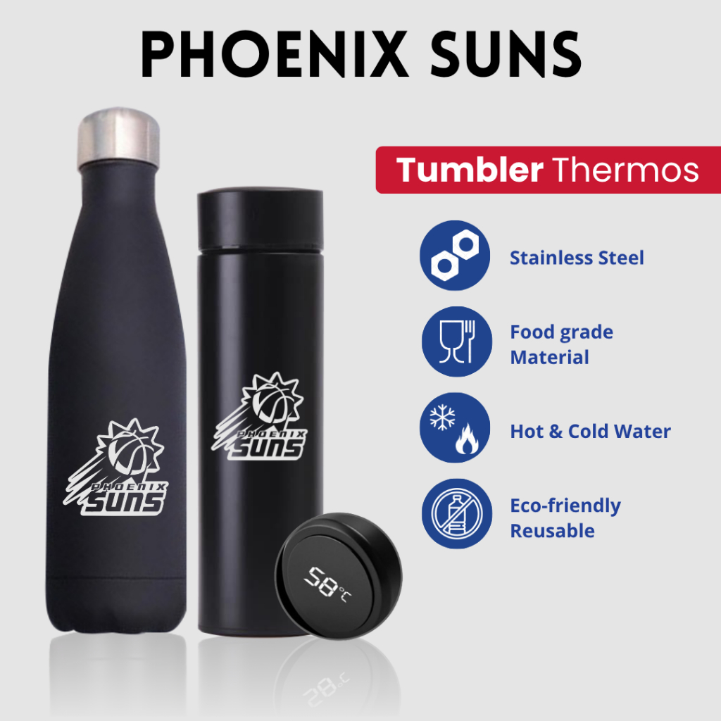 PHOENIX SUNS - TUMBLER TERMOS CUSTOM DESAIN LOGO PHOENIX SUNS