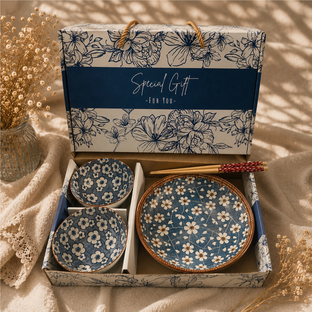 BOXOFSEASON Hampers Mangkok Piring Set Premium Bowl Set / Mangkok Piring Keramik Souvenir