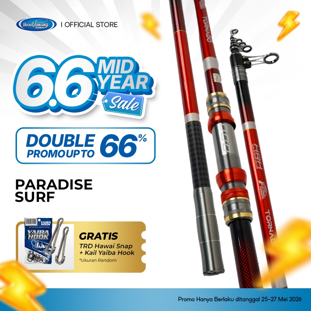Paradise - Paradise Surf Long Casting Rod Carbon HRH 360-450cm Joran Pancing Adjustable Reel Seat Ma