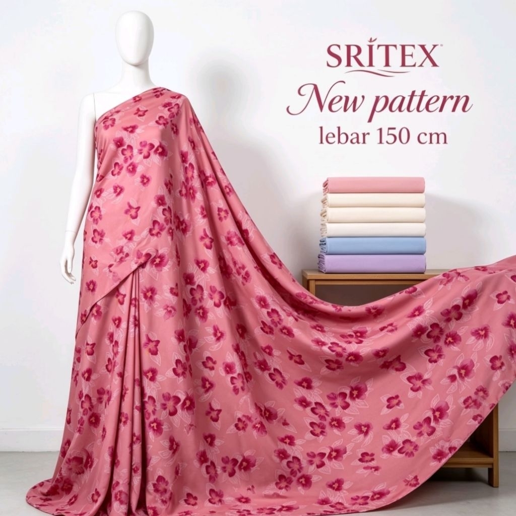 kain satin silk motif bunga - kain satin motif - kain satin premium - kain satin super motif