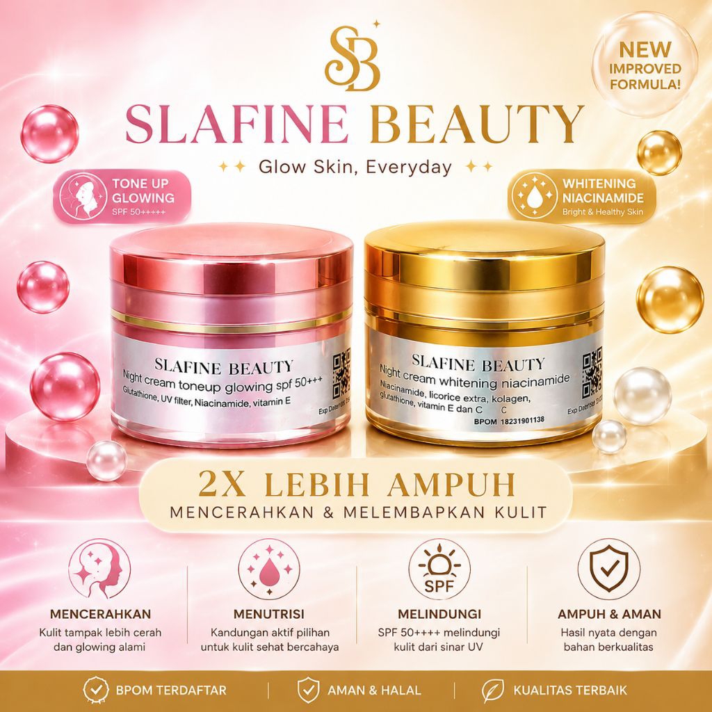 Paket Cream Siang Malam SPF50++ SLAFINE BEAUTY